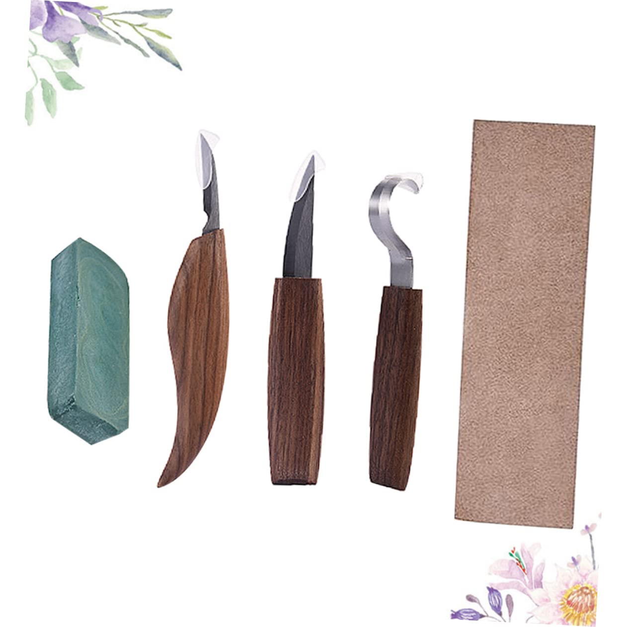 Operitacx Kit De Tallado De Madera De 5 Piezas Herramientas De Grabado Para Principiantes y Artísticos