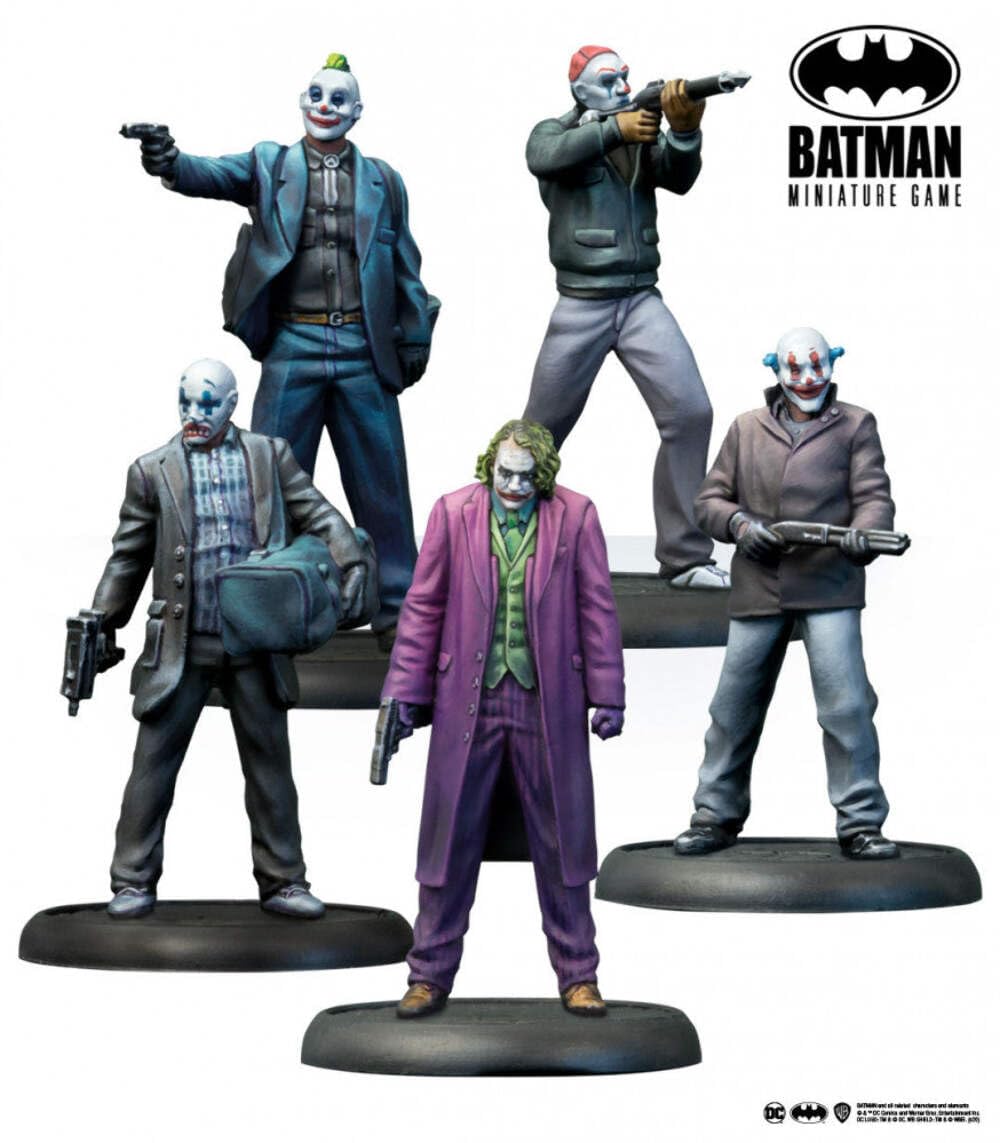 Batman Miniature Game – The Joker: Clowns Party – 9 Miniatures Détaillées – Knight Models, Dès 14 Ans