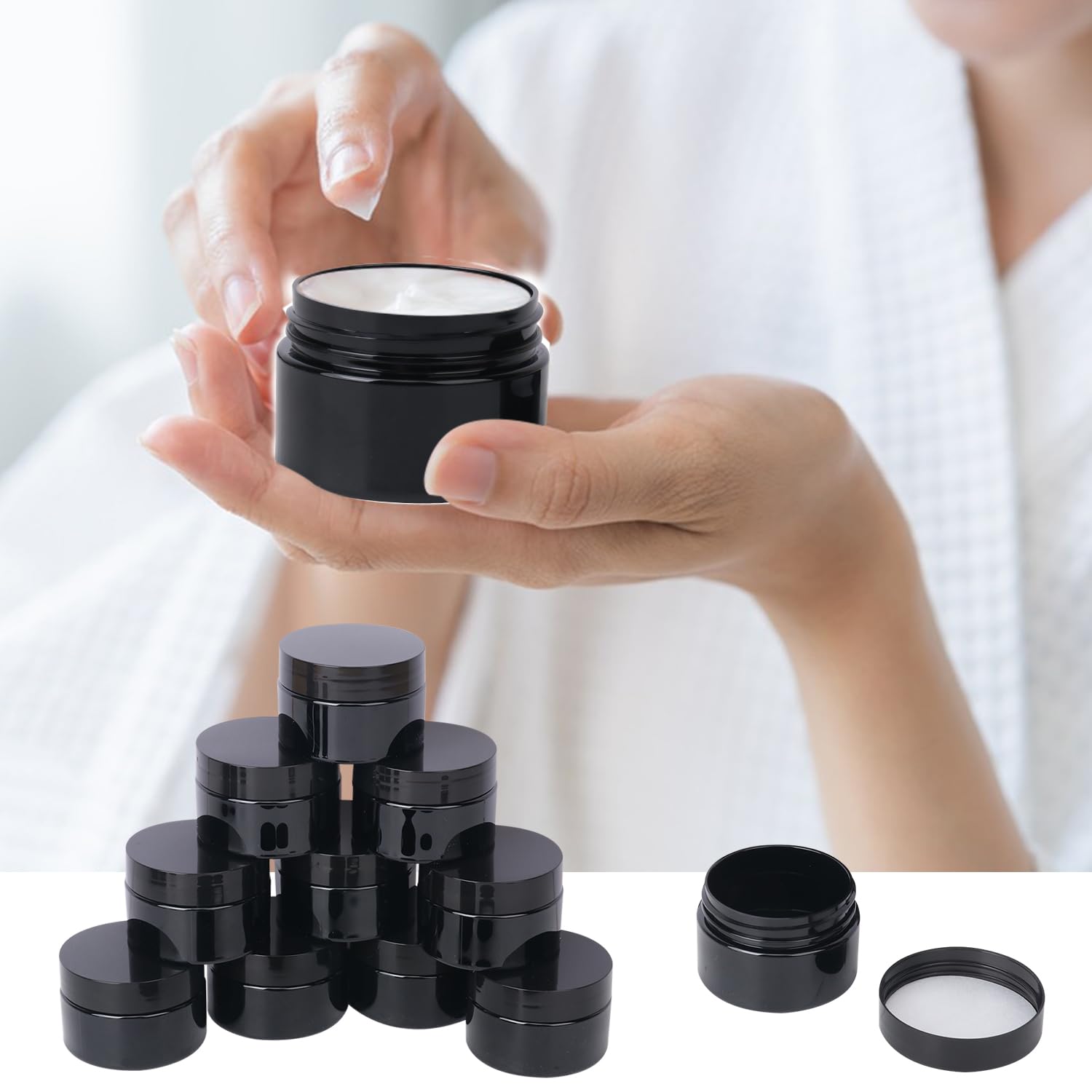 KUKLIPJIM Plastic Storage Jars with Lids