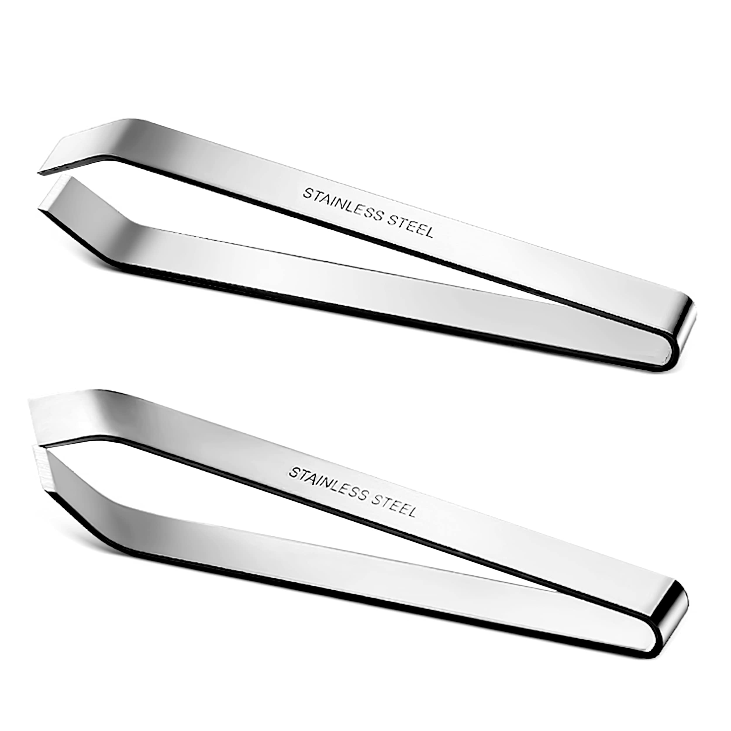 Buy 2Pcs Fish Tweezers, Stainless Steel Flat and Slant Tweezers
