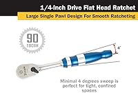 Vista 3 de Titan 12160 Trinquete de cabeza plana de 90 dientes de 1/4 pulgadas x 6 pulgadas