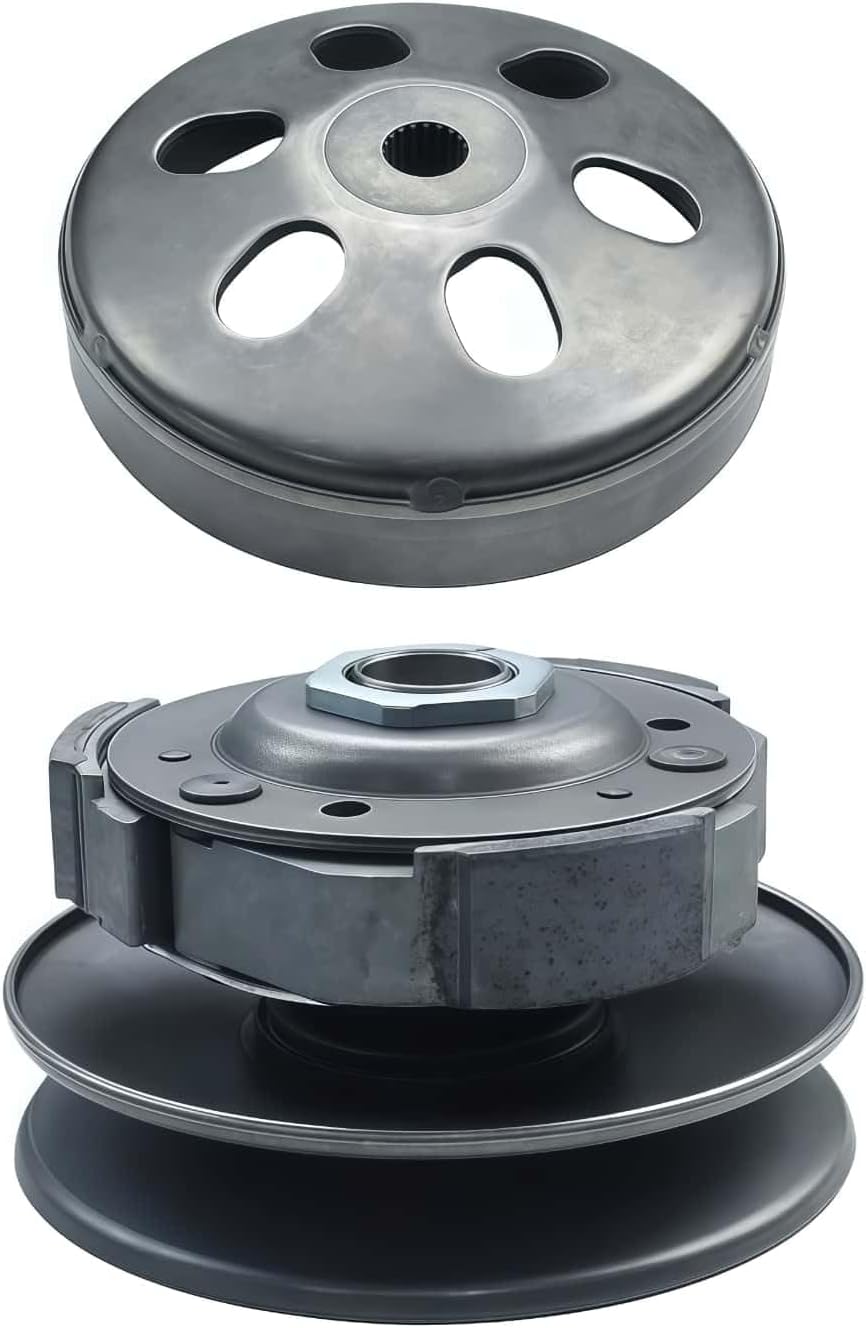 Complete Clutch Assy Driven Pulley Rear Clutch Set Replacement for 4 Stroke GY6 125cc 150cc 152QMI 157QMJ Engine Scooter ATV Mopeds Go Karts Taotao Roketa Sunl