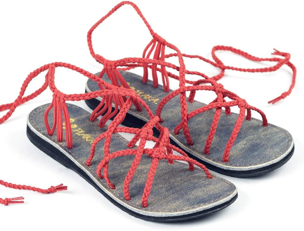 Plaka Flat Gladiator Sandals for Women Sahara - Image 3