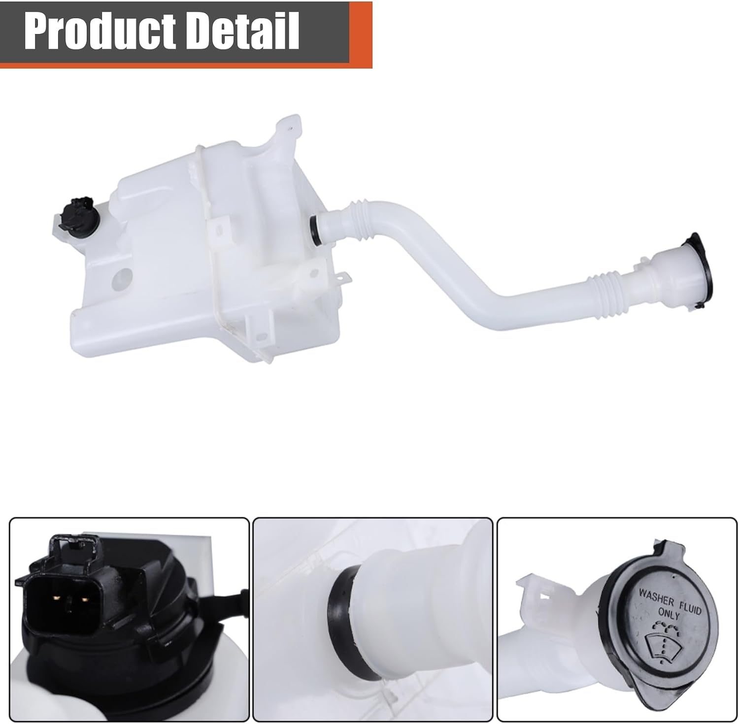labwork Plastic Windshield Washer Fluid Reservoir Tank with Tube White Replacement for Toyota Highlander 2014-2017 85315-0E070 853150E070PFM TO1288224