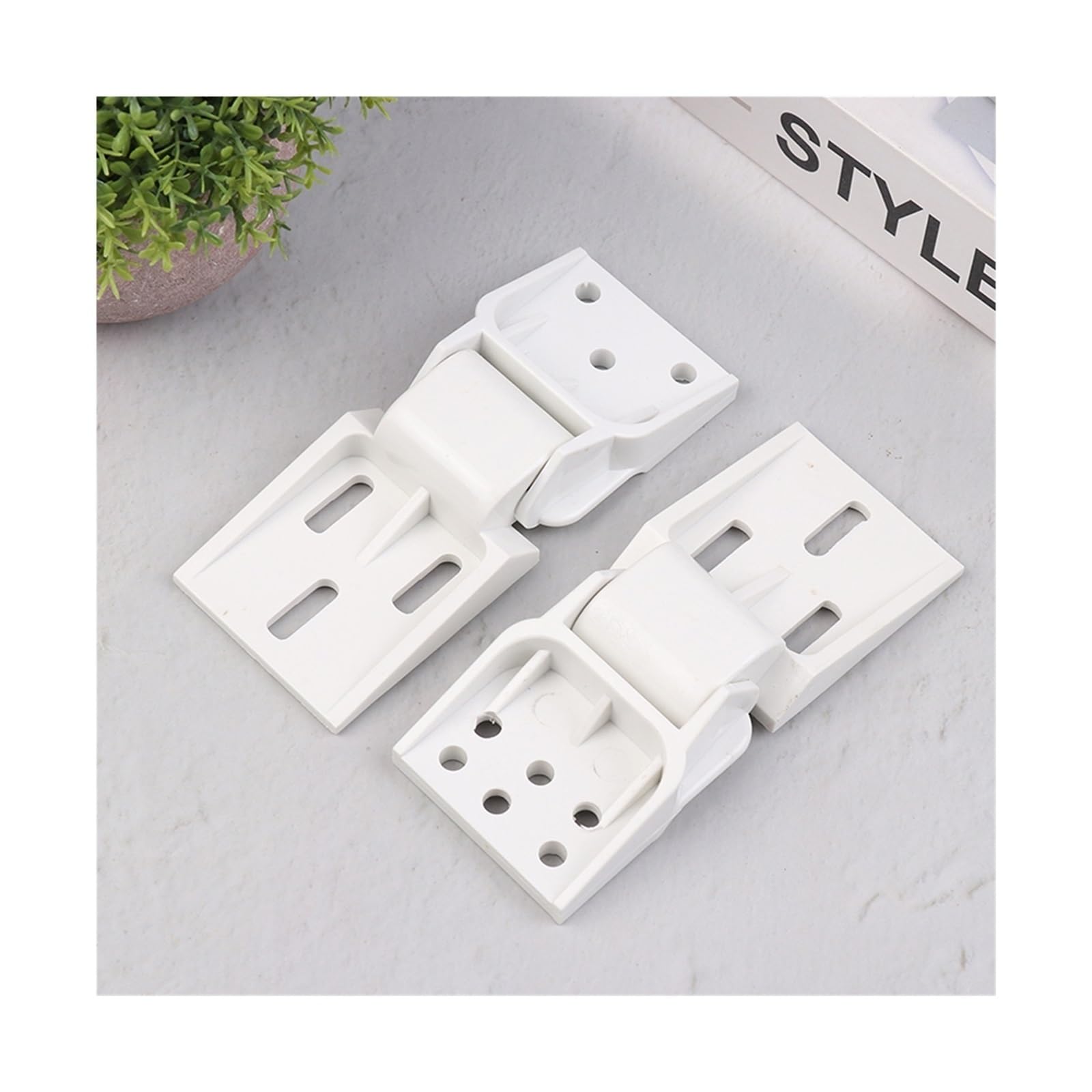 Refrigerator Small Counterbalance Folding Chest Freezer Plastic Hinge Replacements for Kitchen Cabinets and Stand Up Freezer(2PCS)