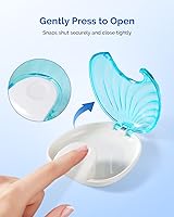 Vista 4 de JMU Estuche retenedor, estuche protector bucal dental de ortodoncia azul