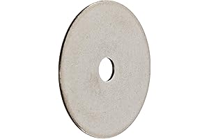 10-Pack 1/2" 18-8 Stainless Steel Large Flat Washers for Various Industrial, Automotive, and Construction Projects