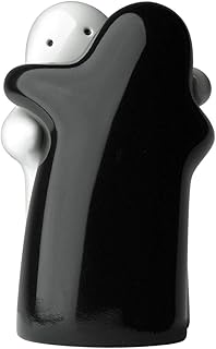 Salt and Pepper Shakers Cute Decorative Novelty Hugging Shakers Couple Set Black and White Modern and Vintage Hug Design E...