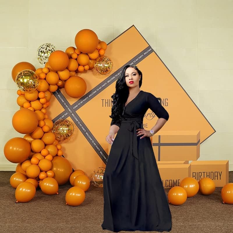 LightlyKiss Plus-Size Maxi Dresses for Women African Summer 3/4 Sleeves Beach Sundress with Pockets - Image 6