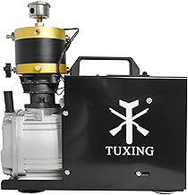 Compressor de ar Pcp TUXING 4500psi, compressor elétrico de pressão ajustável com sistema de resfriamento duplo de água/ventilador para rifle de ar pcp, carregamento de tanque de mergulho (TXES012)