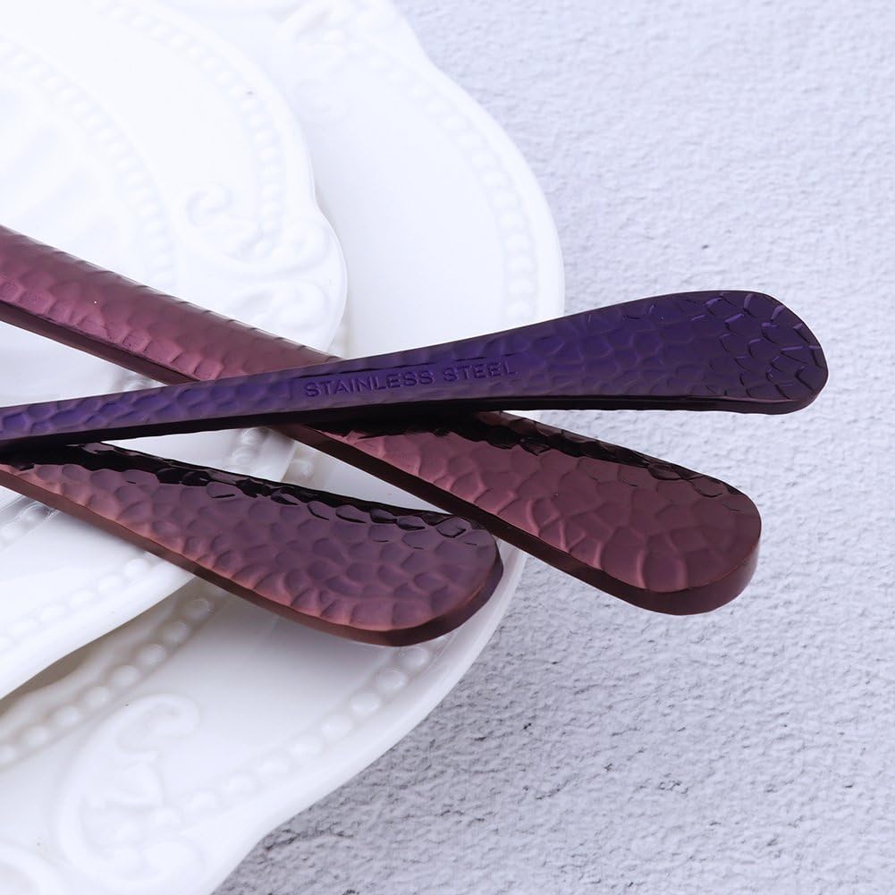 Buyer Star Luxury Flatware Set for 4 - Stainless Steel Hammered Silverware, 20-Piece Mirror Polish Cutlery Set, Elegant Design for Dining & Daily Use