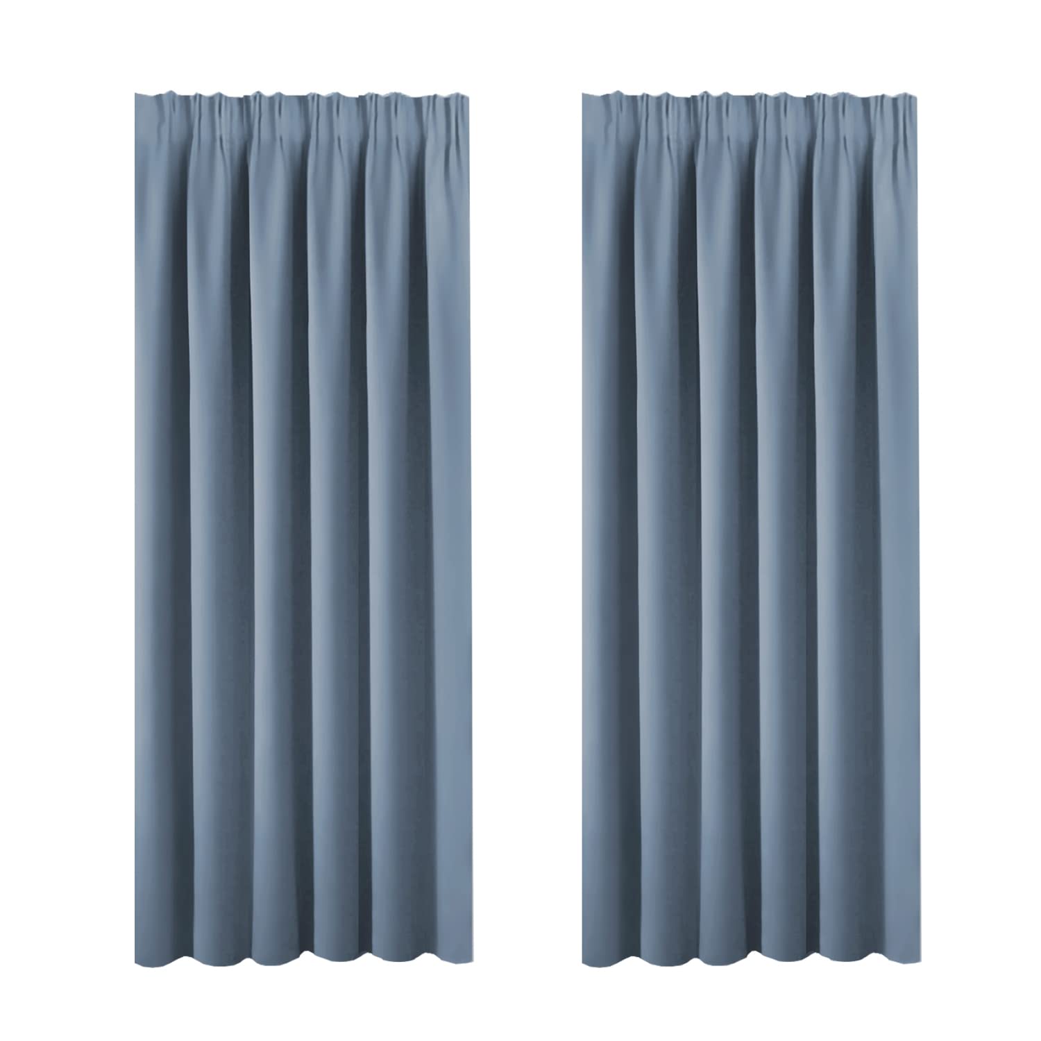 Bellahills Stone Blue Patio Blackout Curtains And Draperies 66 Inches Wide By 72 Inches Drop, Set Of 2 Panels, Thermal Insulated Window Drape Panels For Living Room,