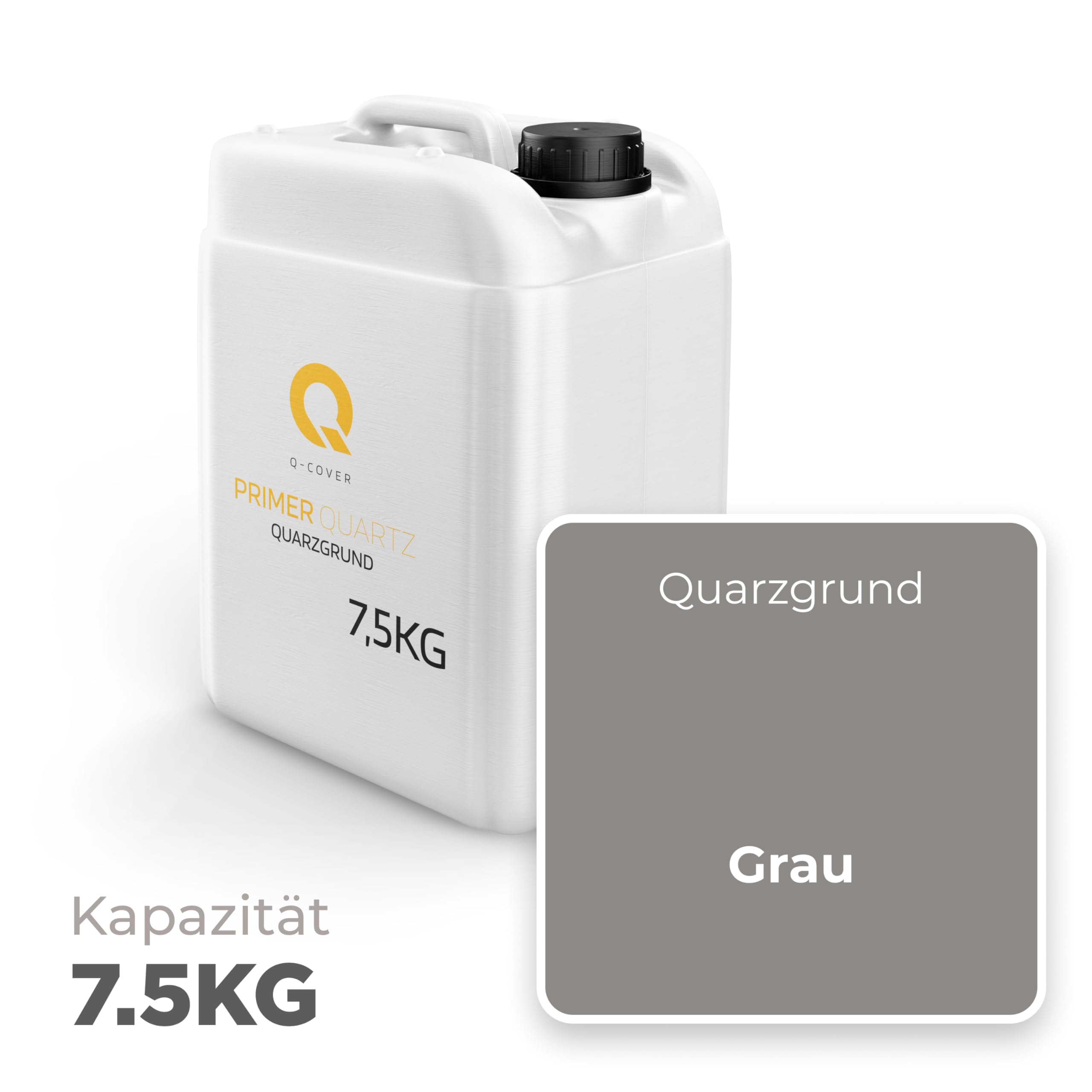 Quarzgrund per intonaco al mosaico 7,5 kg Grigio M32 | primer acrilico interno & esterno | fondo aggrappante per pareti e soffitti ca. 0,3-0,4 kg/m²