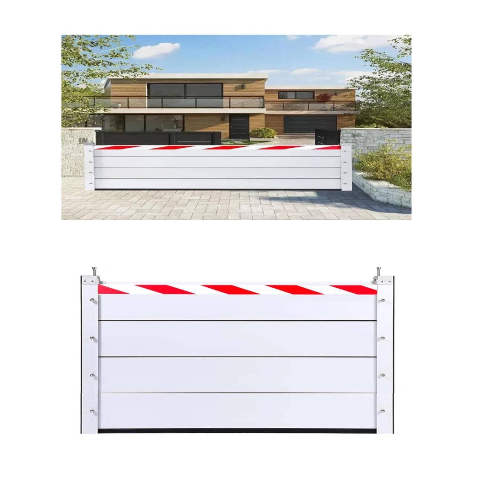 wasserdichte Aluminium Hochwassersperre Für Türen Kellertür L 520cm H 40cm Wiederverwendbar Abnehmbar Temporärer Draußen Überschwemmungsschutz Barriere Schwer Hochwassersperre