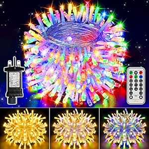 Ollny Christmas Tree Fairy Lights – 20m 200LED Christmas Decorations Outdoor Indoor Xmas Gifts Lights with 11 Modes…