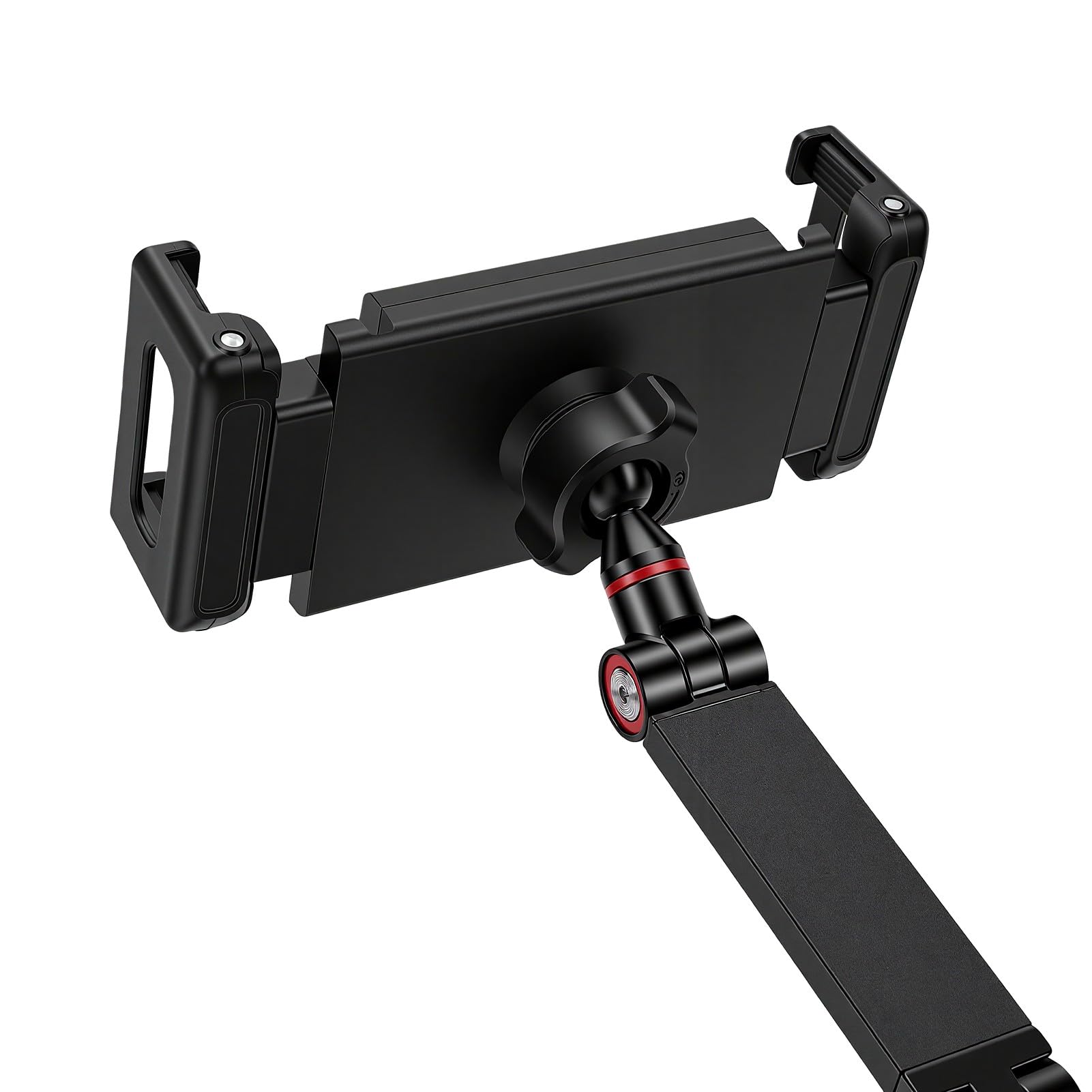 Fockety Supporto portatile per monitor con braccio regolabile (Clip per | Lega di alluminio, rotazione a 360°, supporto regolabile per tablet, compatibile con schermi fino a 17,3 pollici, antiscivolo