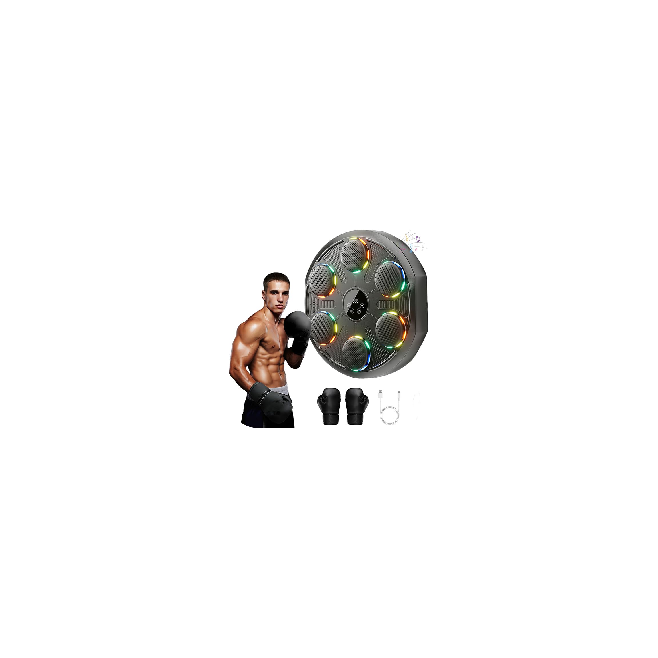 Machine de boxe musique LED avec gants et comptage intelligent - 8