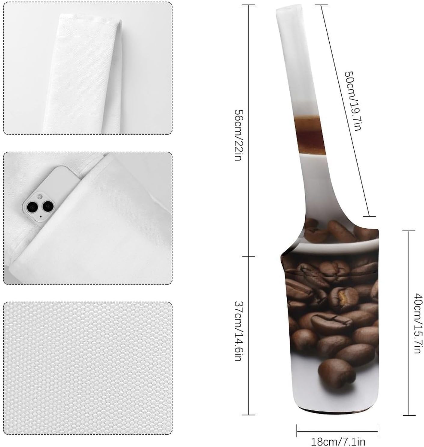 Yoga Mat Bag for Women Yoga Mat Carrier Bag with Large Side Pocket Coffee Bean Yoga Bag Yoga Gym Bag