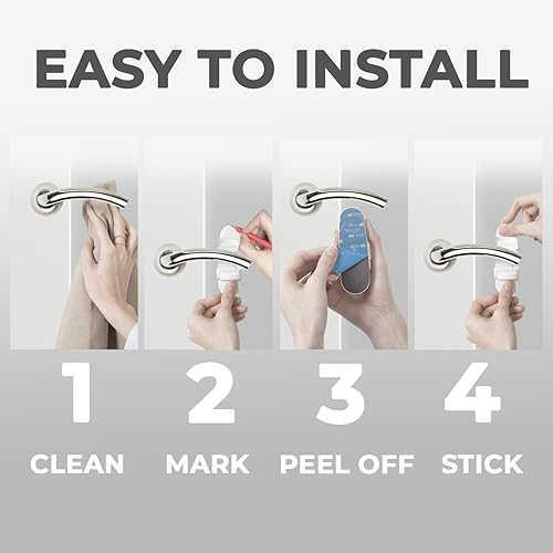 Miniatura 5 de Cerraduras de seguridad para niños para puertas, paquete de 3 + regalo  Cerraduras para niños para manijas de puerta  Manija de puerta a prueba de