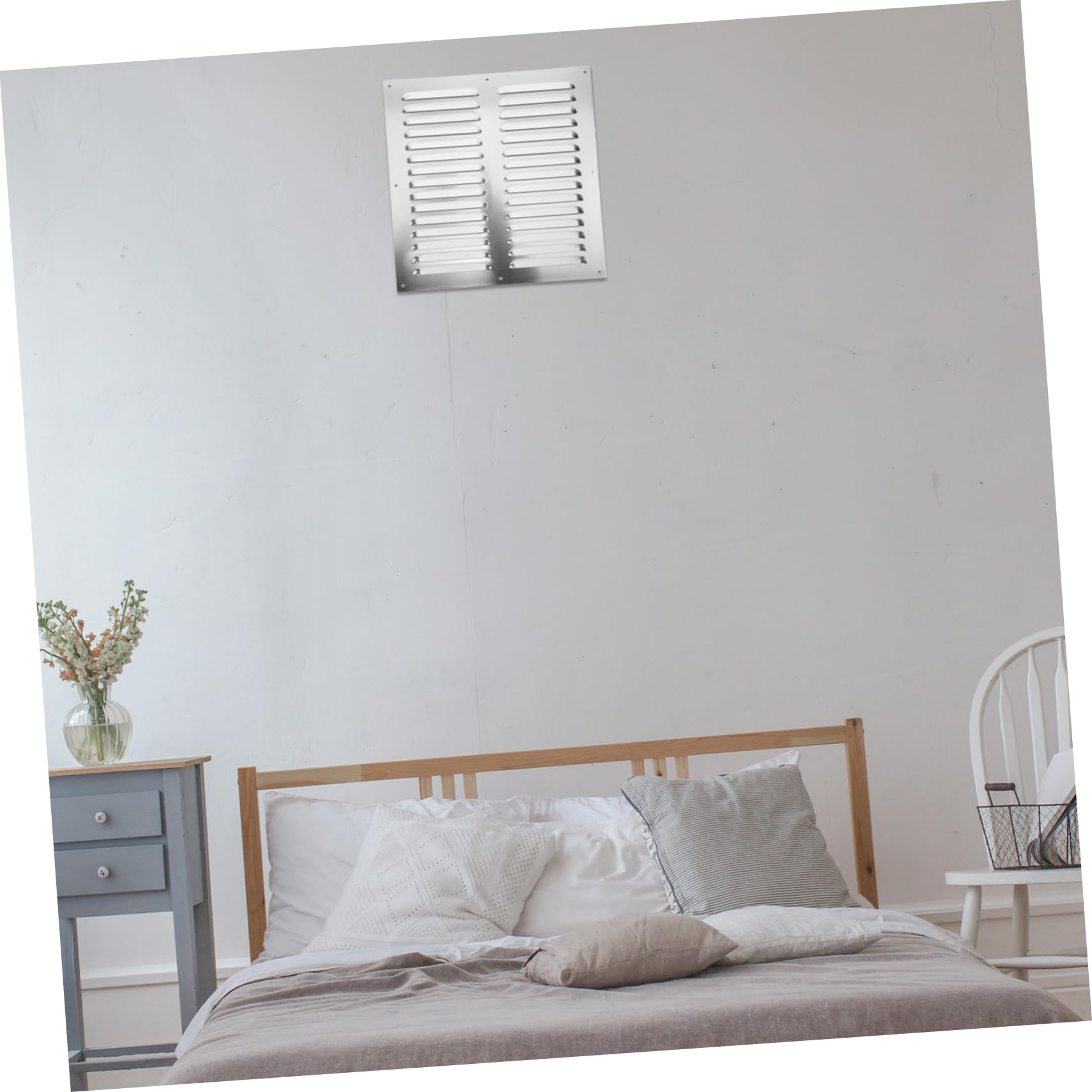 WOONEKY Ventilation Acier Inoxydable Protection Vent pour Système de Climatisation et Ventilateur Échappement Améliore la Circulation de Air Qualité Intérieure Dimensions Couleur Argentée