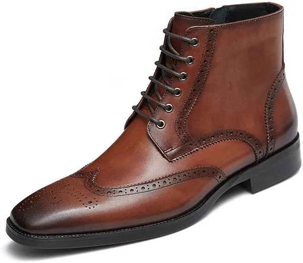 GIFENNSE Mens Dress Boots | Mens Chukka Boots | Formal Chelsea Boots | Mens Leather Boots |Oxford Boots for Men