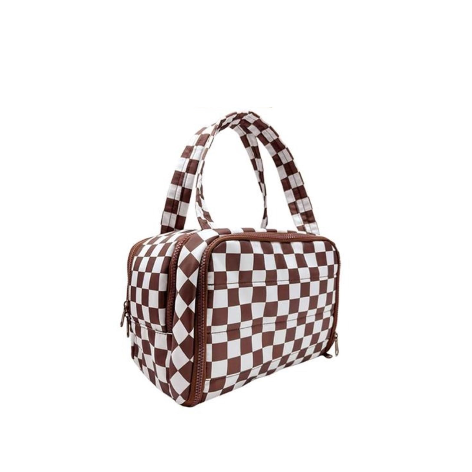porta trucchi Borsa da toilette da appendere for viaggi di grandi dimensioni, organizer for trucco a scacchi, borse da toilette, organizer for donne e ragazze beauty case