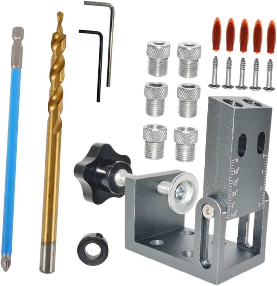 Woodworking Drilling Positioner Inclined Locator Drilling Guide Tool Clamp