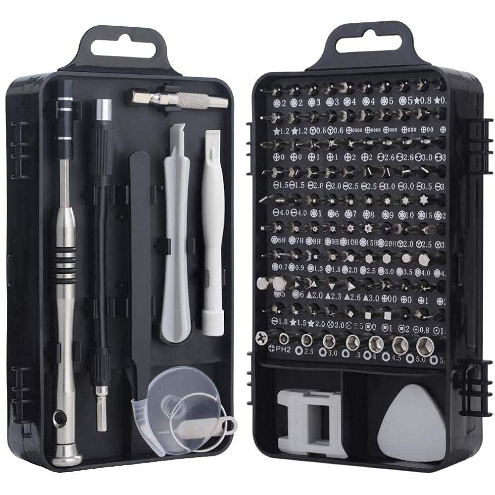 Cheston 110-Piece Screwdriver and Nut Driver Bit Set | Professional Multi-Function Magnetic Repair Tool Kit for Mobiles, Tablets, Glasses, Laptops, PCs | PC Repair Screwdriver Set