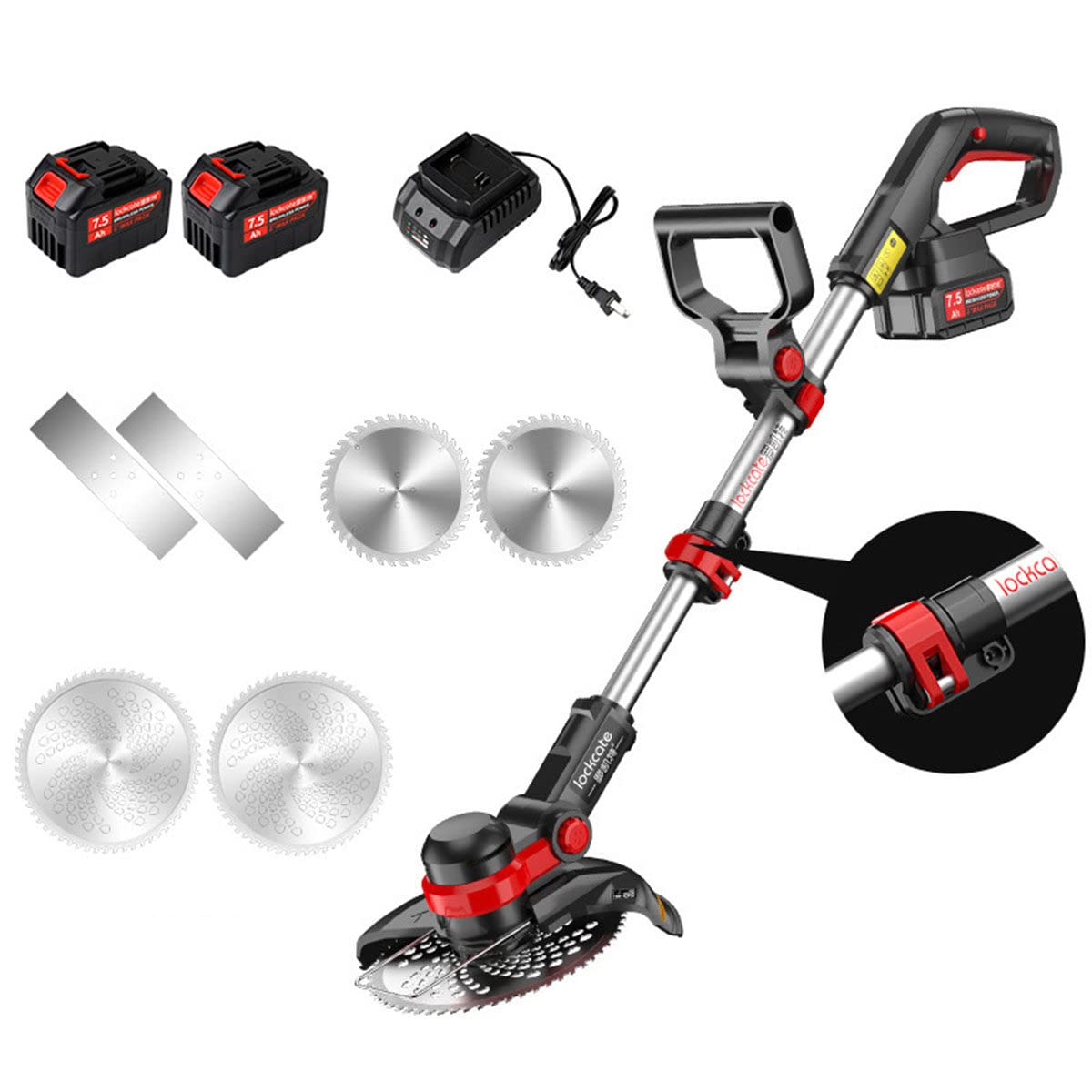 Buy 20V Lightweight Cordless Grass Strimmer Electric Handheld Weed Trimmer Edger Grass Cutter