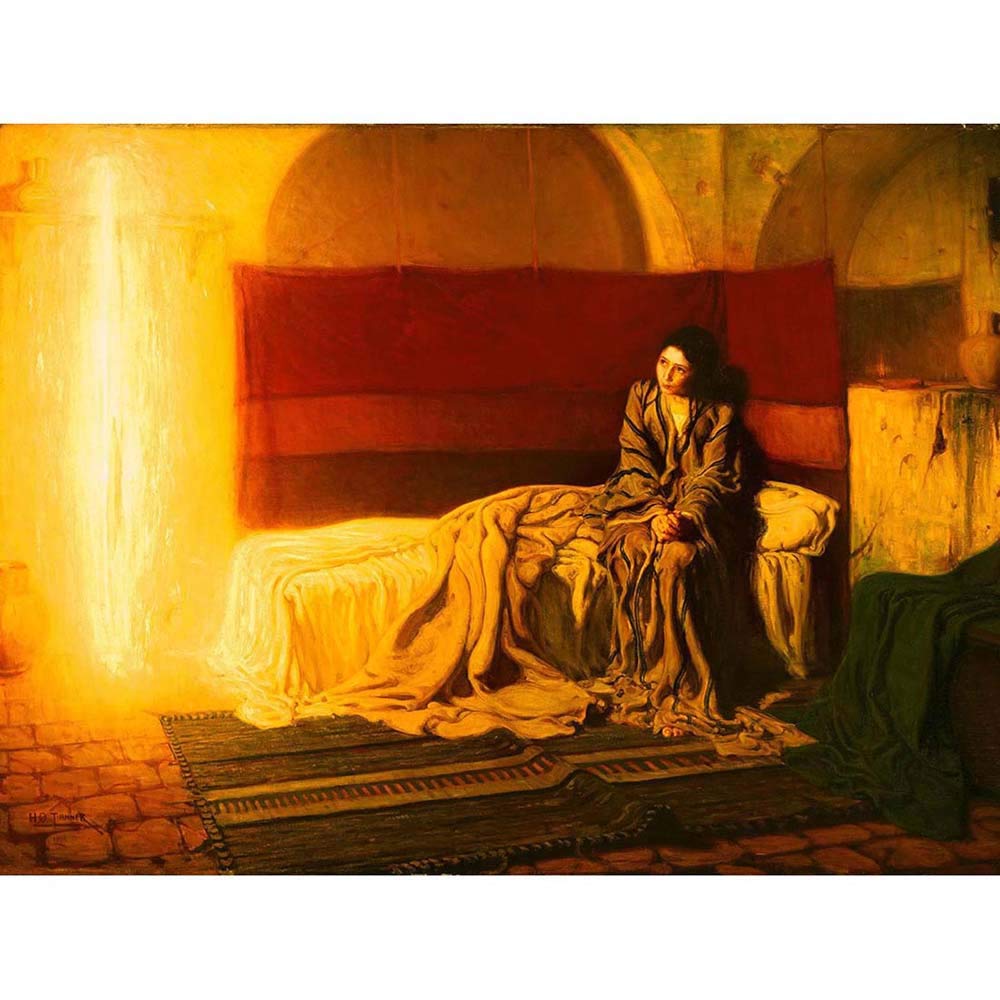 Wee Blue Coo Tanner The Annunciation Art Print Poster Wall Decor 12X16 Inch