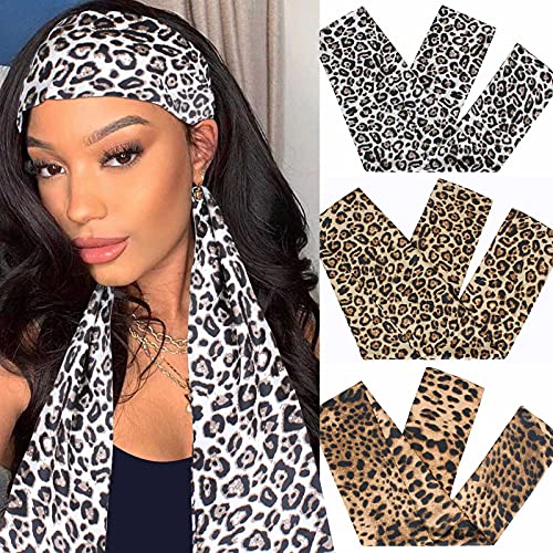 Xtrend 3Pcs Edge Scarf For Lace Wigs Satin Edge Laying For Baby Hair Fashion Headbands Scarf Wrap for Yoga Sport Makeup Handbags Double Sided Stain Headwrap Scarf Tie