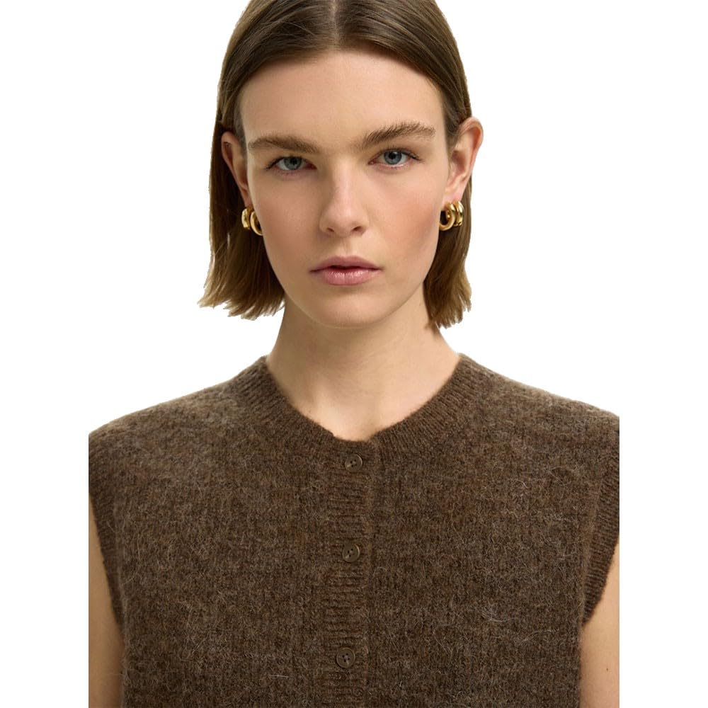 Damen Slflulu Sl Button O-Neck Vest Noos Slflulu Sl Button O-Neck Vest Noos (1er Pack)