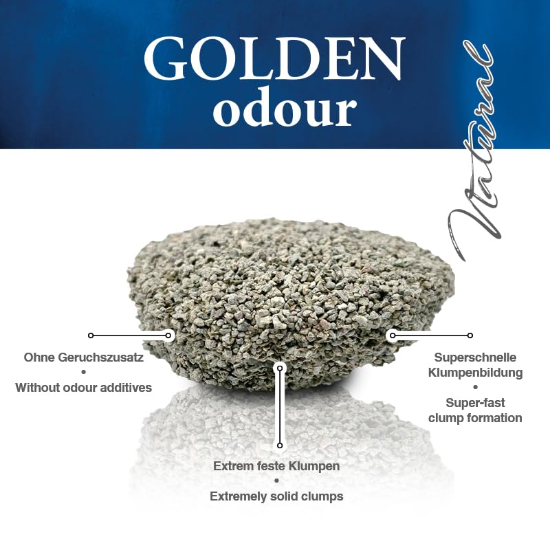 2 x 14 kg Golden Grey Odour Katzenstreu Klumpstreu Bentonit Bentonitstreu klumpend ohne Duft