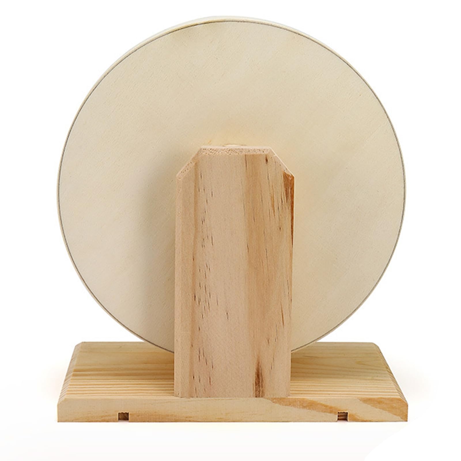 Rueda silenciosa para hámster, juguete de madera para ejercicio para mascotas pequeñas con base estable, divertido juguete de entretenimiento