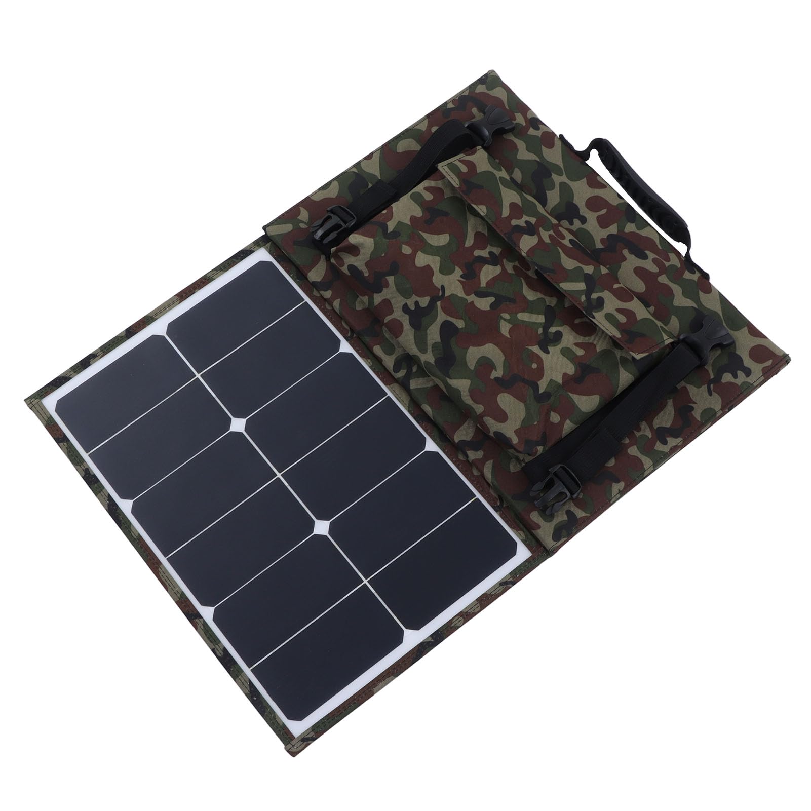Panel Solar Plegable, Cargador Solar Portátil de 80 W con Salida USB de 5 V y 18 V CC, Diseño Plegable para Camping, Emergencia, Trabajo Al Aire Libre y Uso de Central Eléctrica