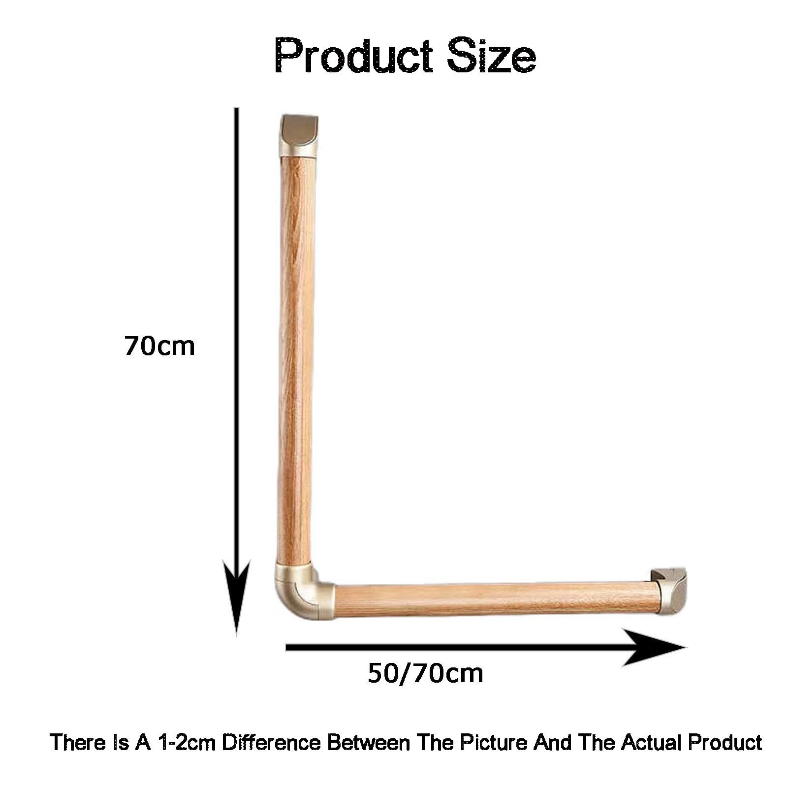 Barra De Agarre Antibaño,Pasamanos De Ducha De Ángulo Recto Desmontable De 90°,Soporte De Pasamanos De Seguridad For Personas Mayores(Color3,70cmx70cmx4cm)