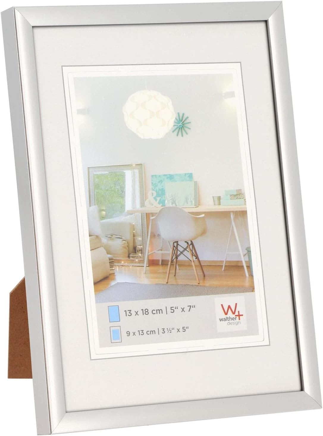 walther design Picture Frame Silver 10 x 15 cm New Lifestyle Plastic Frame KV015S