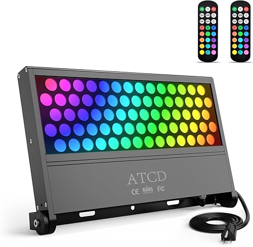 Miniatura 10 de Luces LED RGBW para arandela de pared con control remoto RF, 144 W impermeable que cambia de color, luz LED para proyectos de iluminación al aire