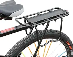 Bagageiro Banco GarupaTraseiro De Bicicleta Bike Até 50Kg Liga de Alumínio Com Regulagem Refletor Traseiro e De Encaixe Fácil Supra Supply
