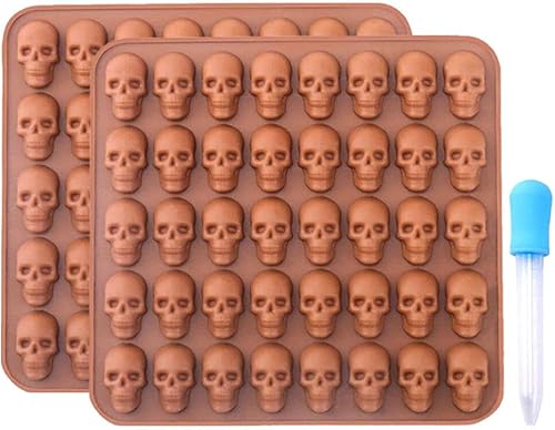 STOBOK 1 juego de moldes para pasteles de Halloween, molde de silicona para hornear, moldes de silicona para galletas de calavera, molde