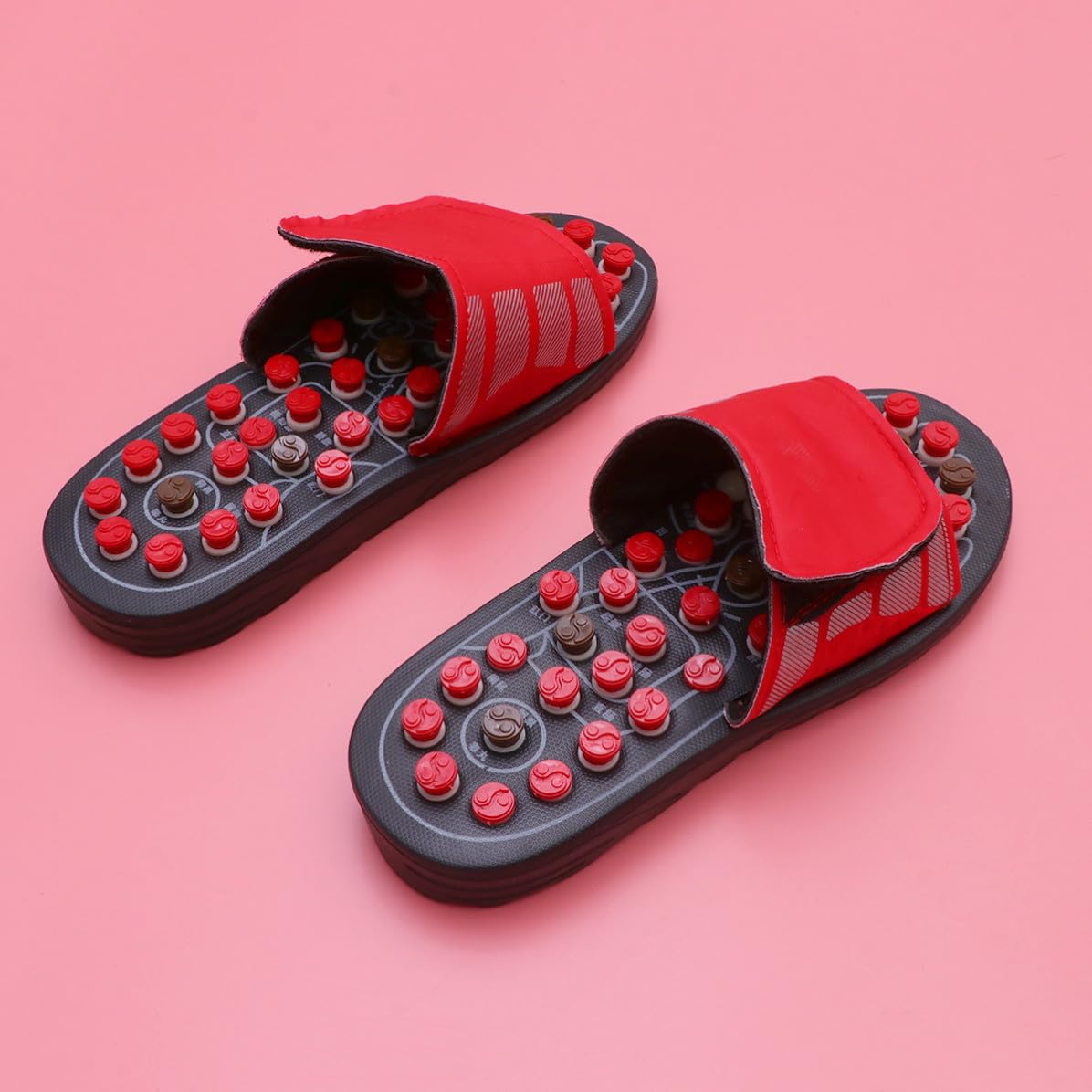 Fußmassageschuhe 1 Paar Eva Massage Slipper Rot Größe 40-41