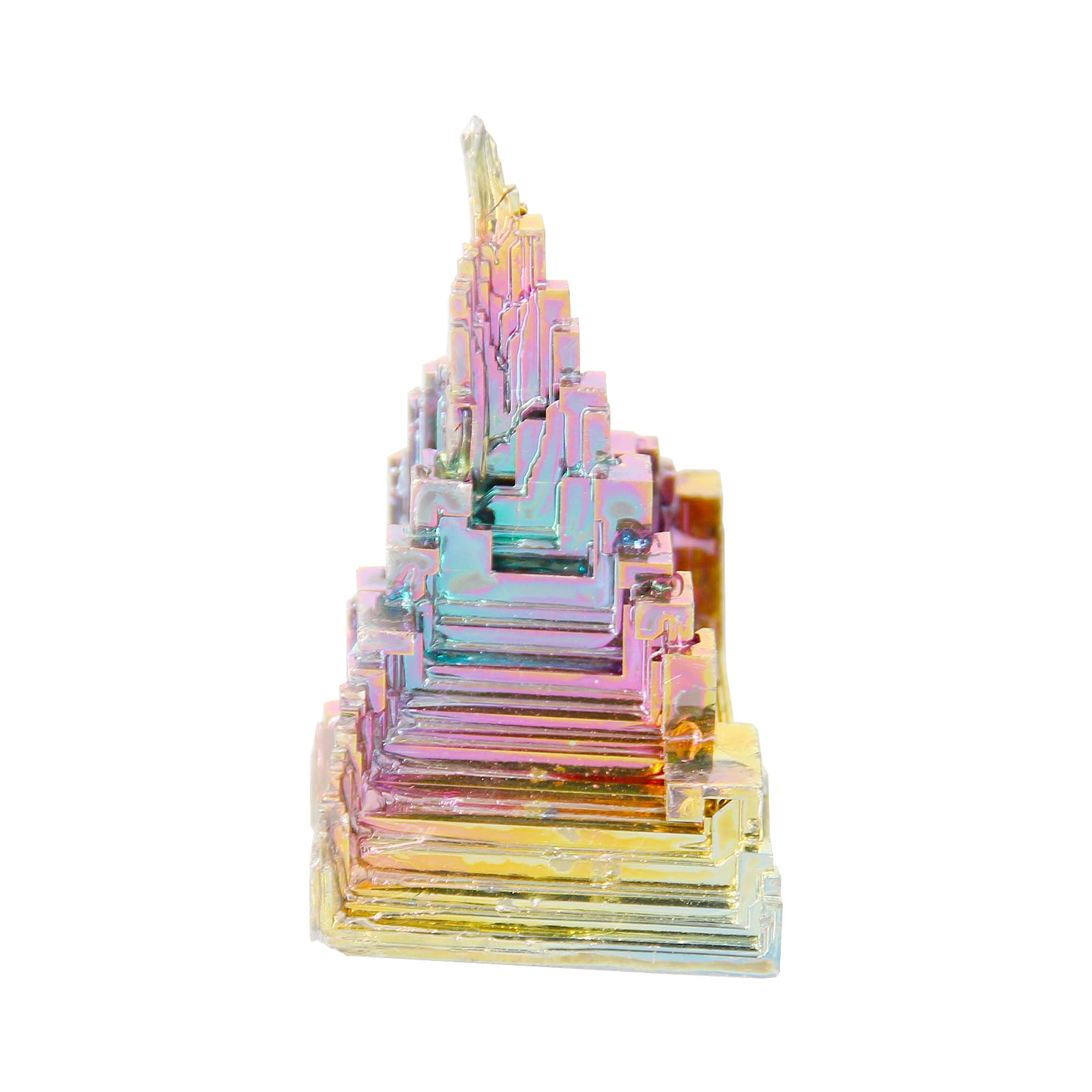 Chudeng 1 Pc Natural Bismuth, 50-70 Grams, 99.99% Pure Rainbow Bismuth Metal Crystal, Mineral Specimen, Bismuth Gemstone for Gift