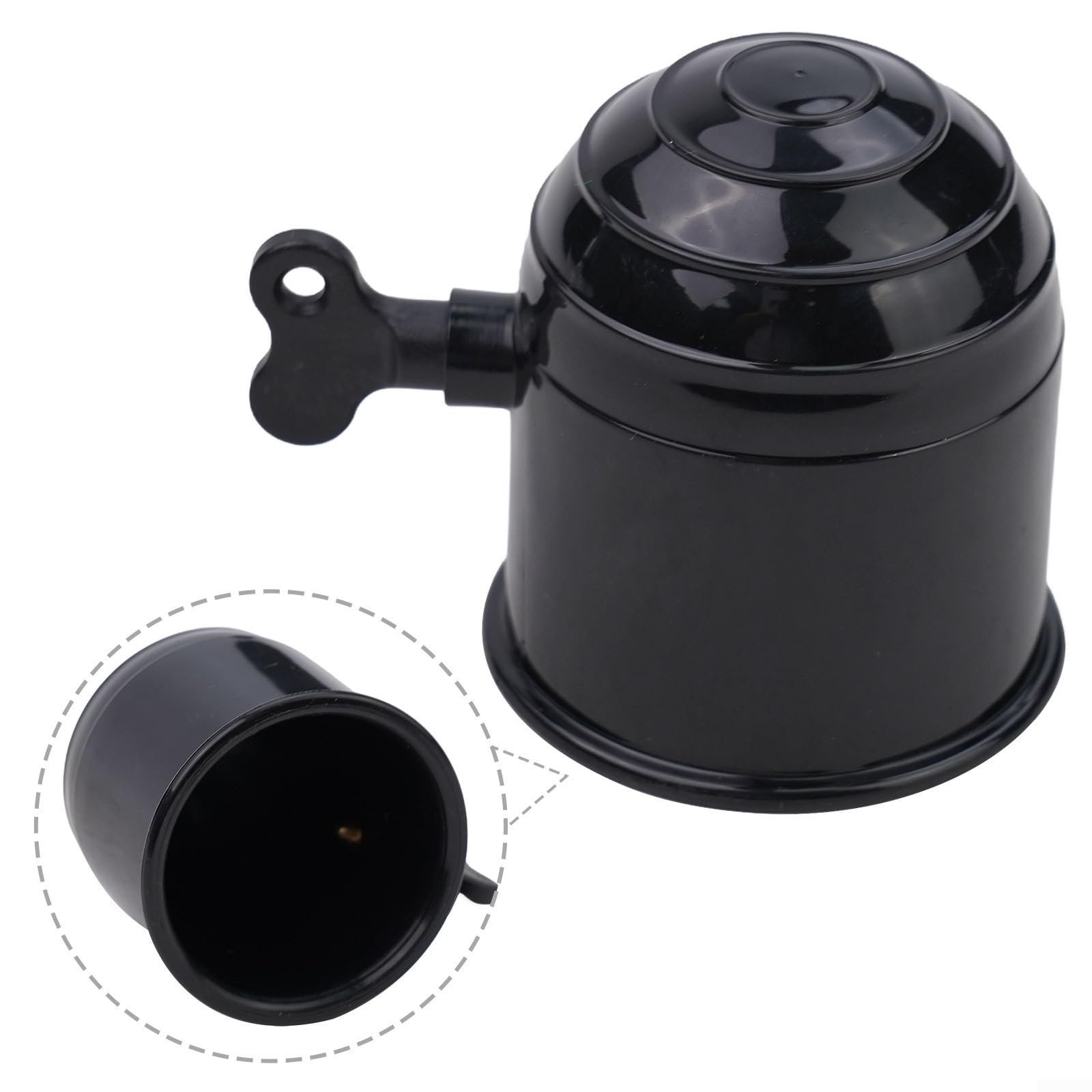 Shophubio 50mm Tow Ball Cover for Car, Truck & Caravan Hitch – Lockable Key-Operated Protective Cap with Anti-Loose Screw, Weatherproof Plastic Tra(BLACK) — view 6