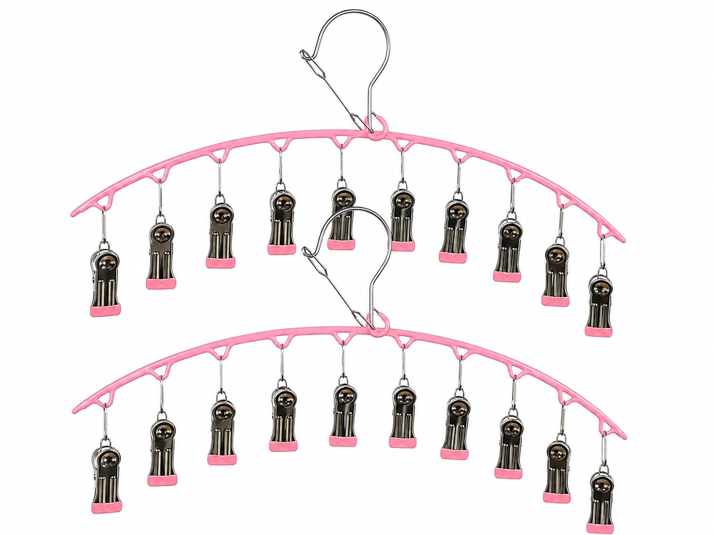 Vastra Organizer for Closet-Pants Hangers Space Saving with Clips Organizers and Storage Clothes Hangers Metal Hanger with Rubber Coated for Multiple Leggings(2 pcs Pack)-image-20