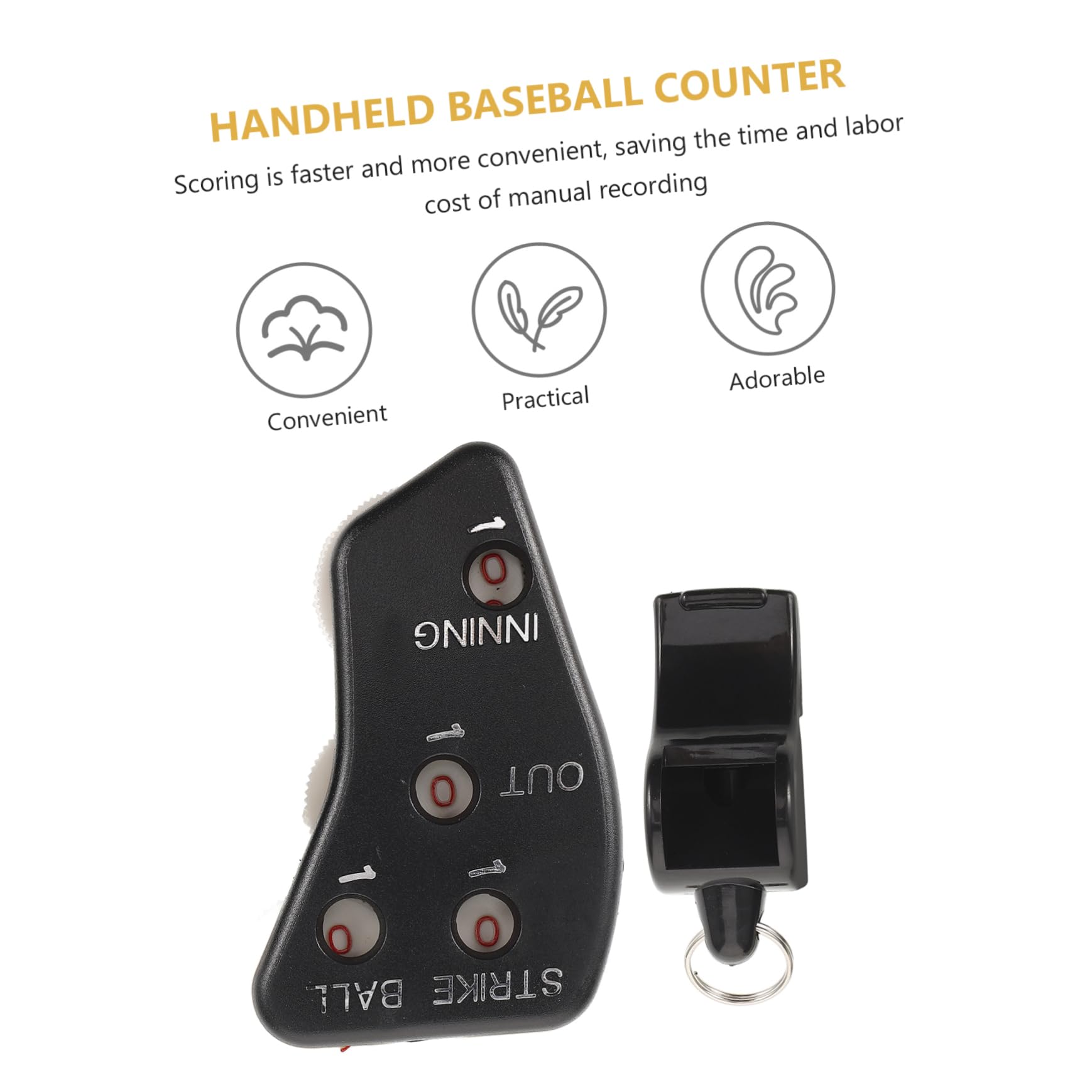Totority Reusable Baseball Umpire Clicker Score Counter Compact Design Easy to Carry for Baseball Games