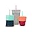 Boon SNUG Silicone Straw Sippy Cup - Set of 3 Lids, 3 Straws & Toddler Cup - Convert Kids Cups - Mint