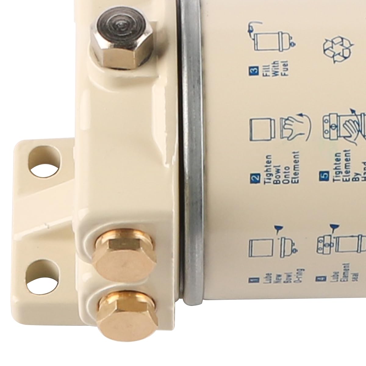 Sarini Filtre à Carburant R12T pour Bateau, Rotation Marine, Filtre à Carburant, séparateur d'eau pour Moteur de Hors-Bord, système de Carburant, Solution de Filtration de Carburant Marin pour Bateau