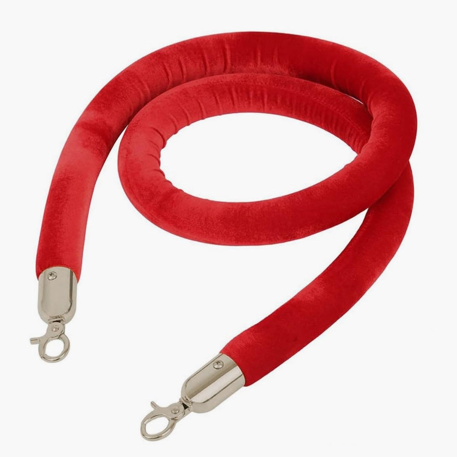 Ghkryd Red A Barrier Rope, Stanchion Velvet Rope Barriers,Barrier Ropes For Crowd Control With Polished Snaps(,2.1M/7Ft)