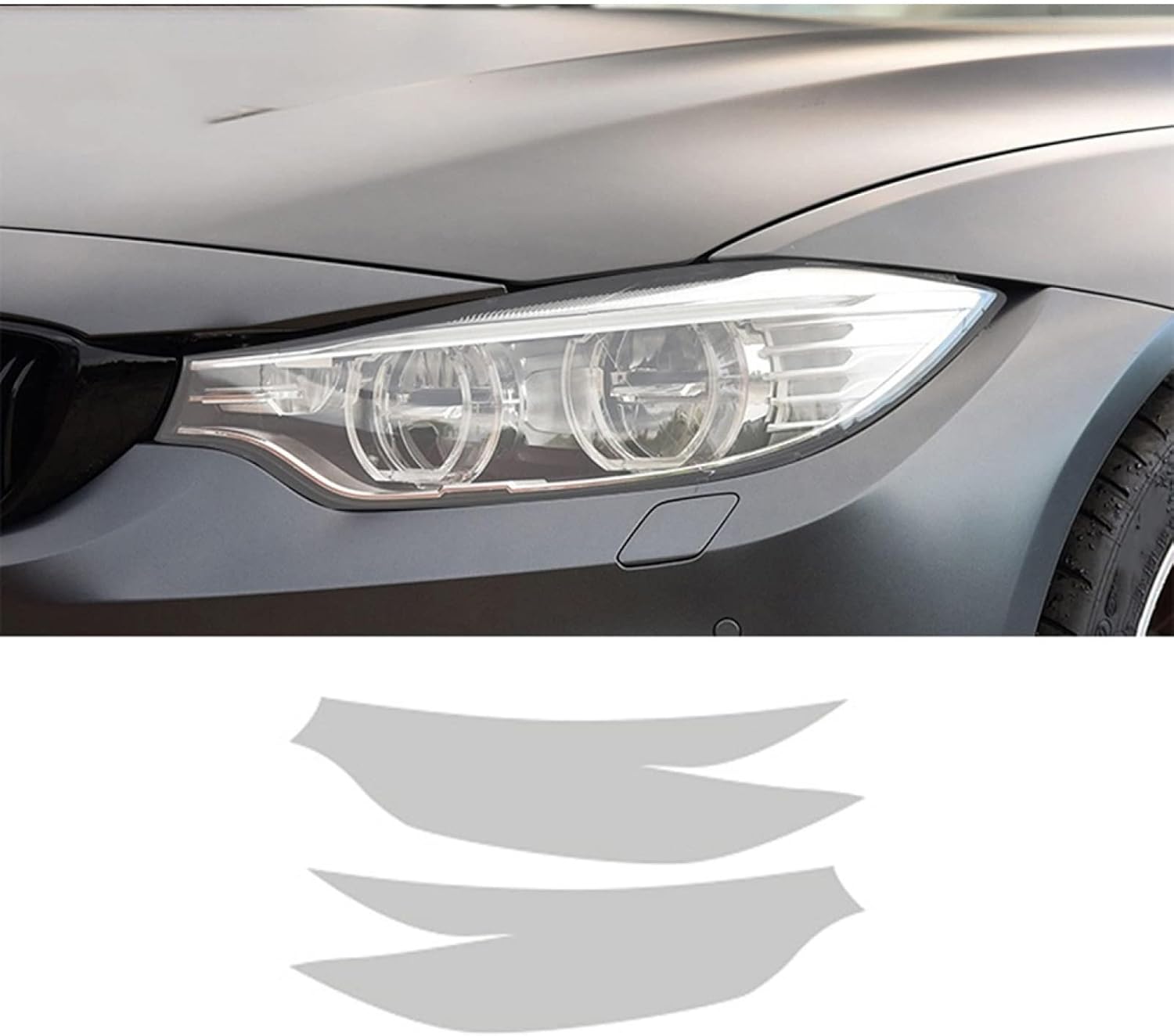 Car Headlight Protective Film for BMW M4 F82 F83 2014-2019, Smoked Black Tint Wrap Vinyl Transparent TPU Sticker,Transparent