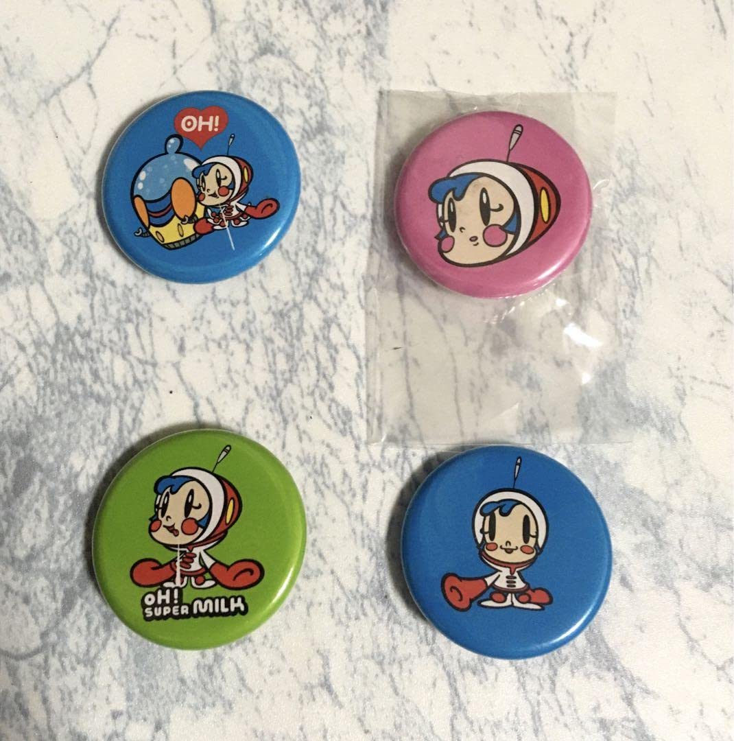 Amazon | OH!スーパーミルクチャン ガチャガチャ 缶バッジ 4種セット